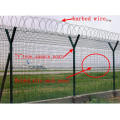 Curved Welded Fence with Razor Barbed Wire